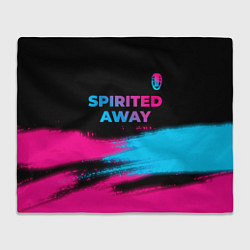 Плед флисовый Spirited Away - neon gradient: символ сверху, цвет: 3D-велсофт