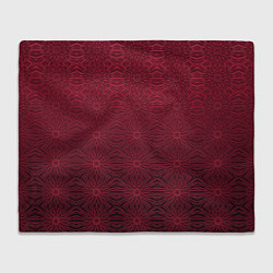 Плед флисовый Изысканный красный узорчатый, цвет: 3D-велсофт