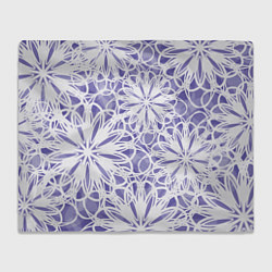 Плед флисовый Стилизованные цветы абстракция, цвет: 3D-велсофт