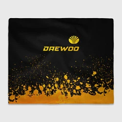 Плед флисовый Daewoo - gold gradient: символ сверху, цвет: 3D-велсофт