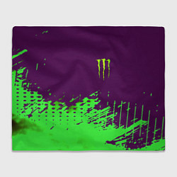 Плед флисовый Monster energy taurin, цвет: 3D-велсофт