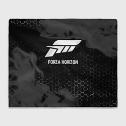 Плед флисовый Forza Horizon glitch на темном фоне, цвет: 3D-велсофт