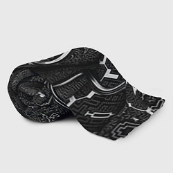 Плед флисовый Чёрно-белая орнамент, цвет: 3D-велсофт — фото 2