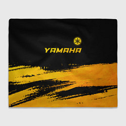 Плед флисовый Yamaha - gold gradient: символ сверху, цвет: 3D-велсофт