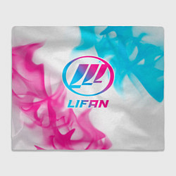 Плед флисовый Lifan neon gradient style, цвет: 3D-велсофт