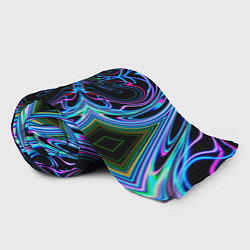 Плед флисовый Абстракция neon, цвет: 3D-велсофт — фото 2