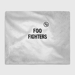 Плед флисовый Foo Fighters glitch на светлом фоне посередине, цвет: 3D-велсофт
