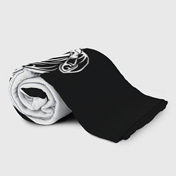Плед флисовый Kudo черно-белое, цвет: 3D-велсофт — фото 2