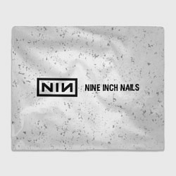 Плед флисовый Nine Inch Nails glitch на светлом фоне по-горизонт, цвет: 3D-велсофт