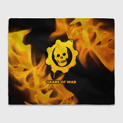 Плед флисовый Gears of War - gold gradient, цвет: 3D-велсофт