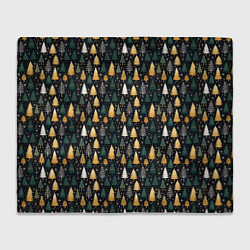 Плед флисовый Новогодний ельник, цвет: 3D-велсофт