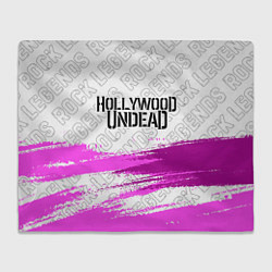 Плед флисовый Hollywood Undead rock legends посередине, цвет: 3D-велсофт