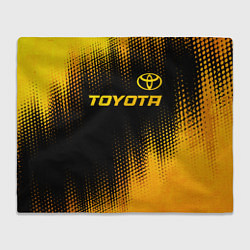 Плед флисовый Toyota - gold gradient посередине, цвет: 3D-велсофт