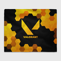 Плед флисовый Valorant - gold gradient, цвет: 3D-велсофт