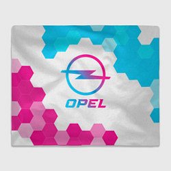 Плед флисовый Opel neon gradient style, цвет: 3D-велсофт