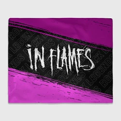 Плед флисовый In Flames rock legends по-горизонтали, цвет: 3D-велсофт