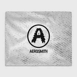 Плед флисовый Aerosmith glitch на светлом фоне, цвет: 3D-велсофт