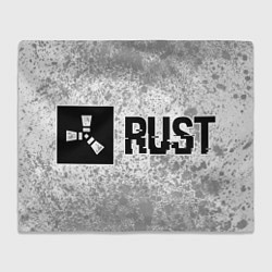 Плед флисовый Rust glitch на светлом фоне по-горизонтали, цвет: 3D-велсофт