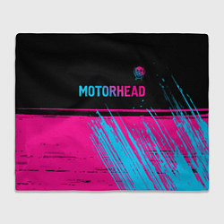 Плед флисовый Motorhead - neon gradient посередине, цвет: 3D-велсофт