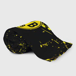 Плед флисовый Borussia yellow splash, цвет: 3D-велсофт — фото 2