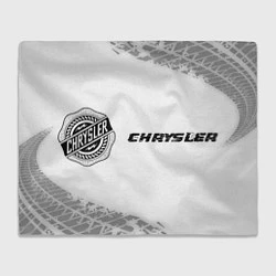 Плед флисовый Chrysler speed на светлом фоне со следами шин по-г, цвет: 3D-велсофт