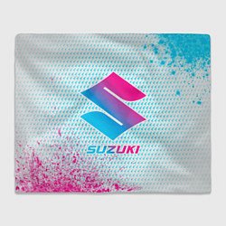 Плед флисовый Suzuki neon gradient style, цвет: 3D-велсофт