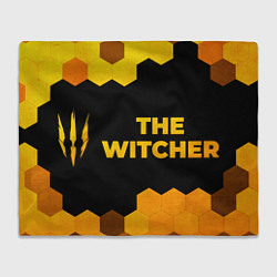 Плед флисовый The Witcher - gold gradient по-горизонтали, цвет: 3D-велсофт