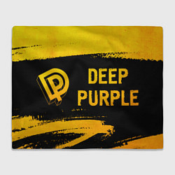 Плед флисовый Deep Purple - gold gradient по-горизонтали, цвет: 3D-велсофт