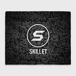 Плед флисовый Skillet glitch на темном фоне, цвет: 3D-велсофт