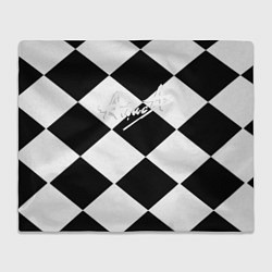Плед флисовый Алиса шахматная клетка, цвет: 3D-велсофт