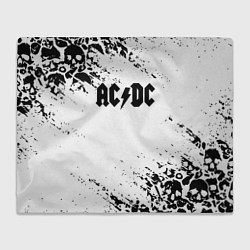 Плед флисовый ACDC rock collection краски черепа, цвет: 3D-велсофт