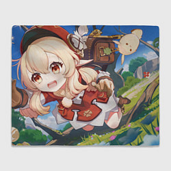 Плед флисовый Genshin Impact Кли Klee, цвет: 3D-велсофт