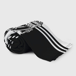 Плед флисовый Ливерпуль - черно-белый, цвет: 3D-велсофт — фото 2