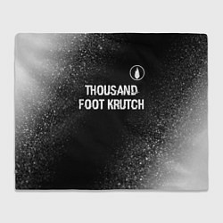 Плед флисовый Thousand Foot Krutch glitch на темном фоне посеред, цвет: 3D-велсофт