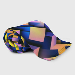 Плед флисовый Неоновые абстрактные горы, цвет: 3D-велсофт — фото 2