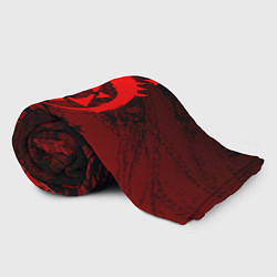 Плед флисовый Красный знак уроборос - Стальной алхимик, цвет: 3D-велсофт — фото 2