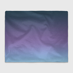 Плед флисовый Градиент синий фиолетовый голубой, цвет: 3D-велсофт