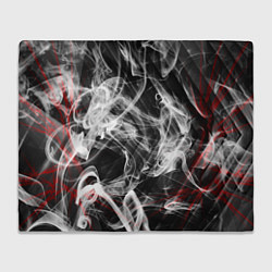Плед флисовый Серый дым узоры, цвет: 3D-велсофт