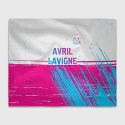 Плед Avril Lavigne neon gradient style посередине