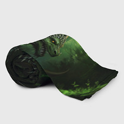 Плед флисовый Зеленый дракон символ 2024, цвет: 3D-велсофт — фото 2
