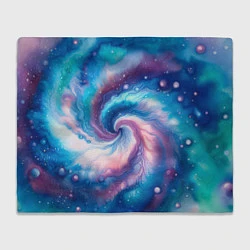 Плед флисовый Галактический тай-дай, цвет: 3D-велсофт
