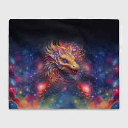 Плед флисовый Космический дракон - символ года, цвет: 3D-велсофт