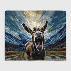 Плед флисовый Крик осла, цвет: 3D-велсофт