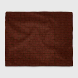 Плед флисовый Красно-коричневый узоры, цвет: 3D-велсофт