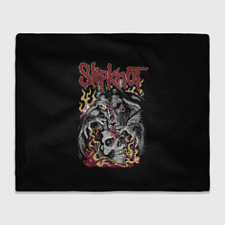 Плед флисовый Slipknot - злодей, цвет: 3D-велсофт