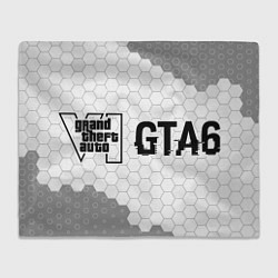 Плед флисовый GTA6 glitch на светлом фоне по-горизонтали, цвет: 3D-велсофт