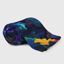 Плед флисовый Камуфляж из разноцветных красок, цвет: 3D-велсофт — фото 2