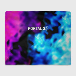 Плед флисовый Portal неоновый градиент, цвет: 3D-велсофт
