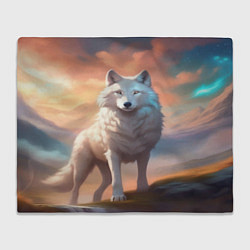 Плед флисовый Небесная волчица, цвет: 3D-велсофт