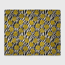 Плед флисовый Абстрактный узор в стиле афро, цвет: 3D-велсофт